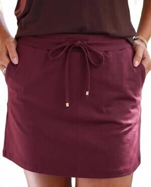 NEW JESS LEA happy hour skort in burgundy